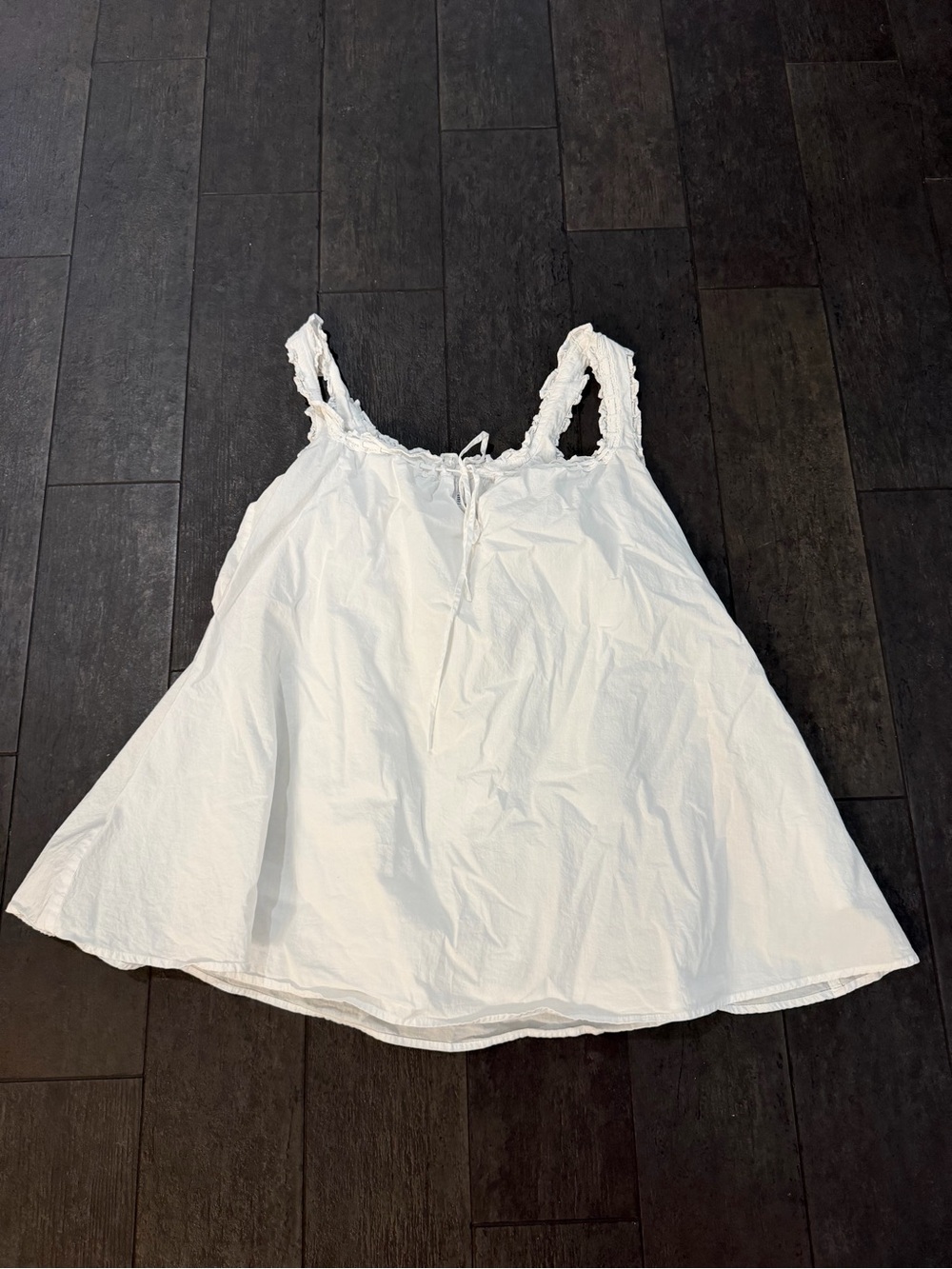 Princess Polly White Ruffle-Neck Lightweight Tank mini dress - Picture 3 of 5